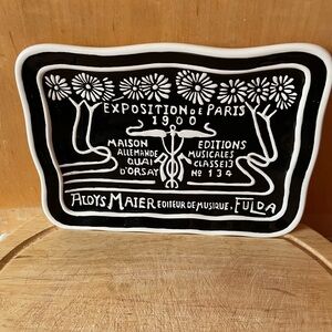 California Pantry Exposition de Paris 1900 Decorative glazed ceramic Tray